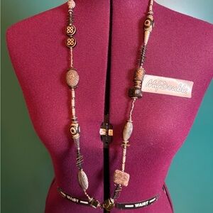 Treska Collection Earthy Brown and Black Beaded Necklace